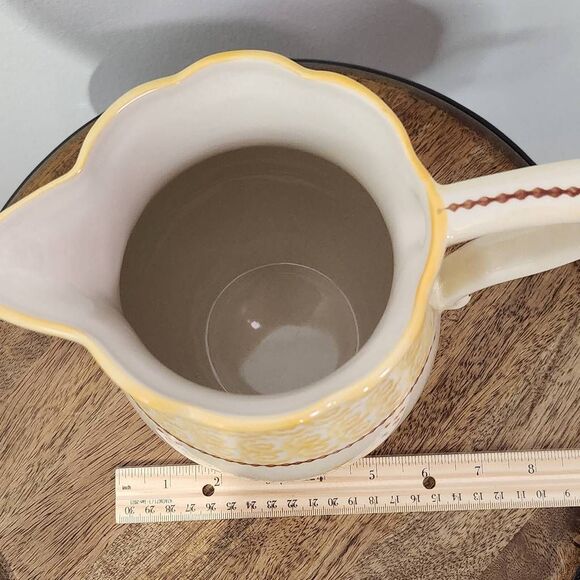 Temp-Tations Old World Yellow Pitcher Gold Pitcher Country Pitcher Farmhouse - Picture 8 of 8